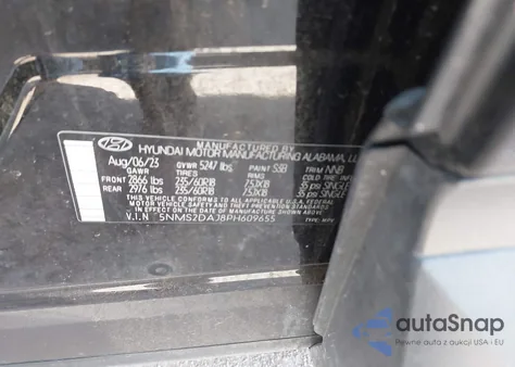 2023 Hyundai Santa Fe Sel из США, поврежденный, VIN 5NMS2DAJ8PH609655